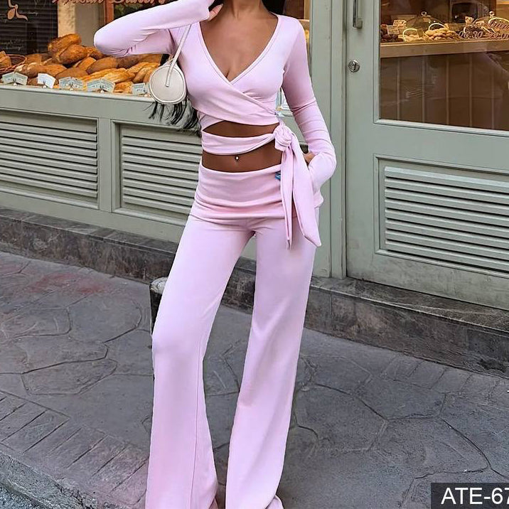 Dvodjelni set sa širokim pantalonama