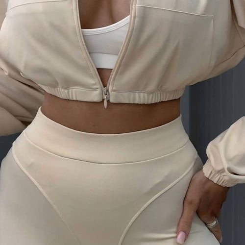 Cropped jakna & helanke set